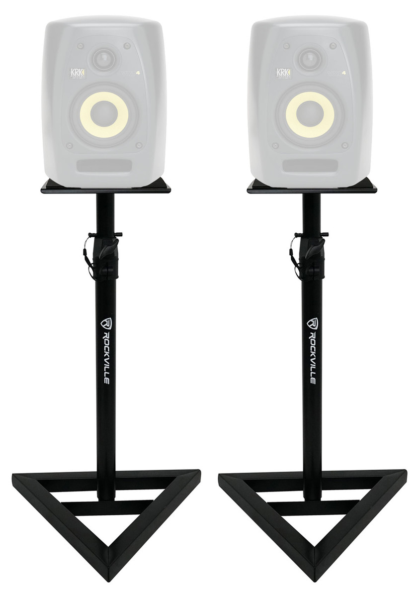 (2) Rockville Adjustable Studio Monitor Speaker Stands For KRK VXT-4  Monitors