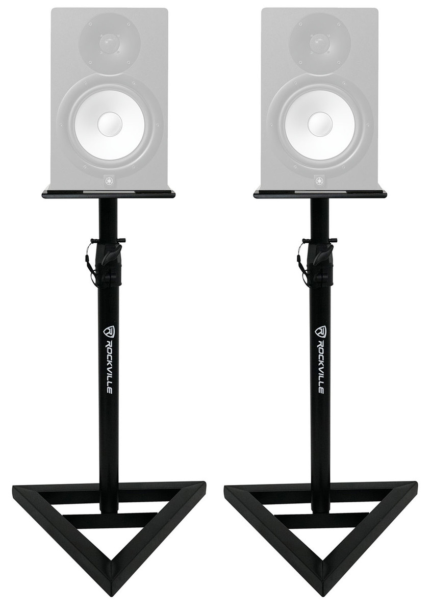 2) Rockville Adjustable Studio Monitor Speaker Stands For Yamaha HS8  Monitors