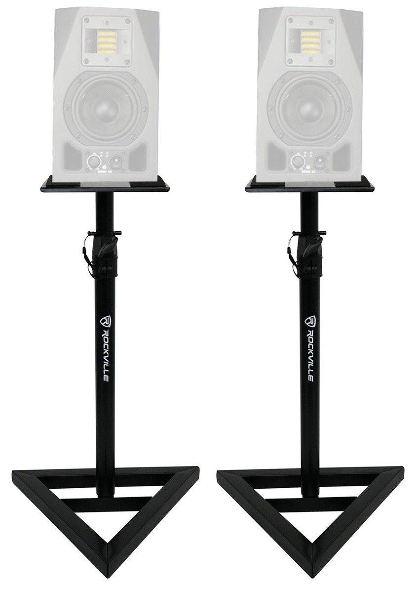 2 Rockville Adjustable Studio Monitor Speaker Stands For ADAM