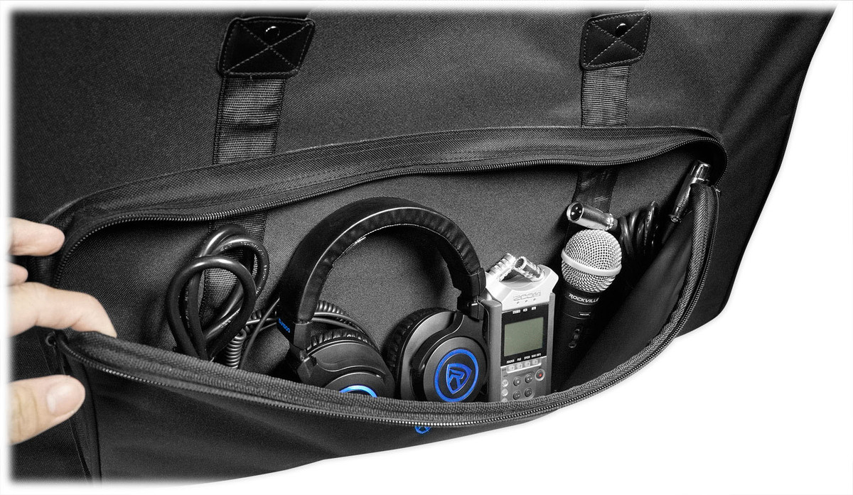 Rockville SB15 V2 Rolling Speaker Bag Bundle - 2 Travel Bags With Wheels & Stand Pockets For 15" PA Speakers