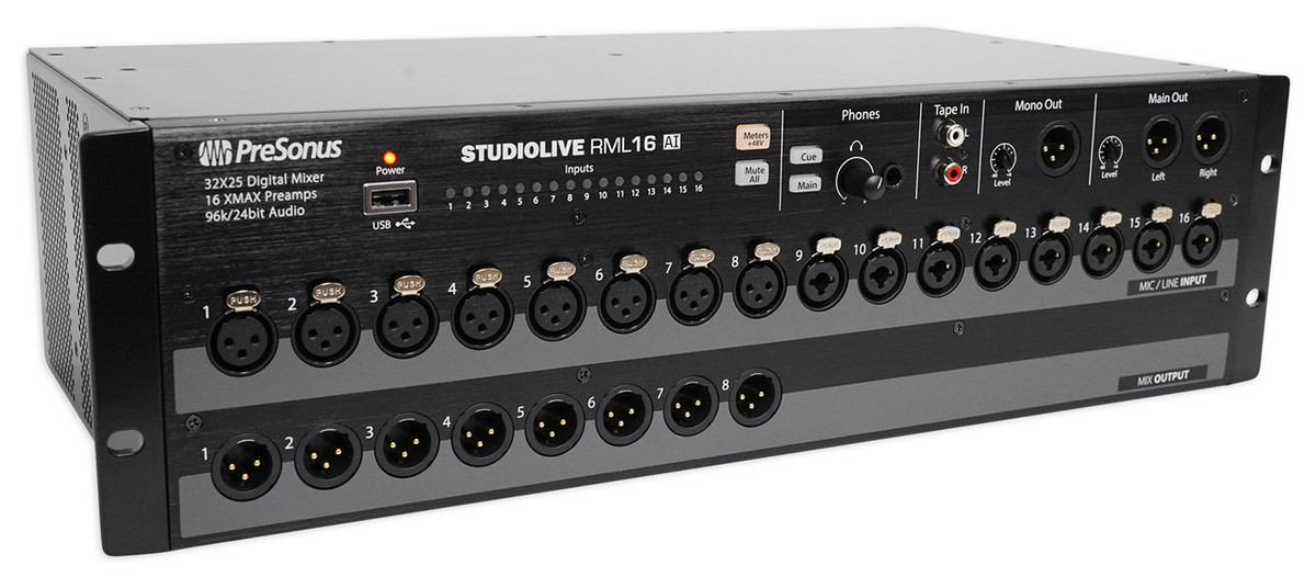 PRESONUS StudioLive RML16AI 16Channel RackMount Digital Mixer w/ 16 Preamps Rockville Audio