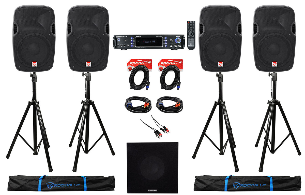 Rockville SPGN128 12" Passive 1200W DJ PA Speaker ABS 8 Ohm