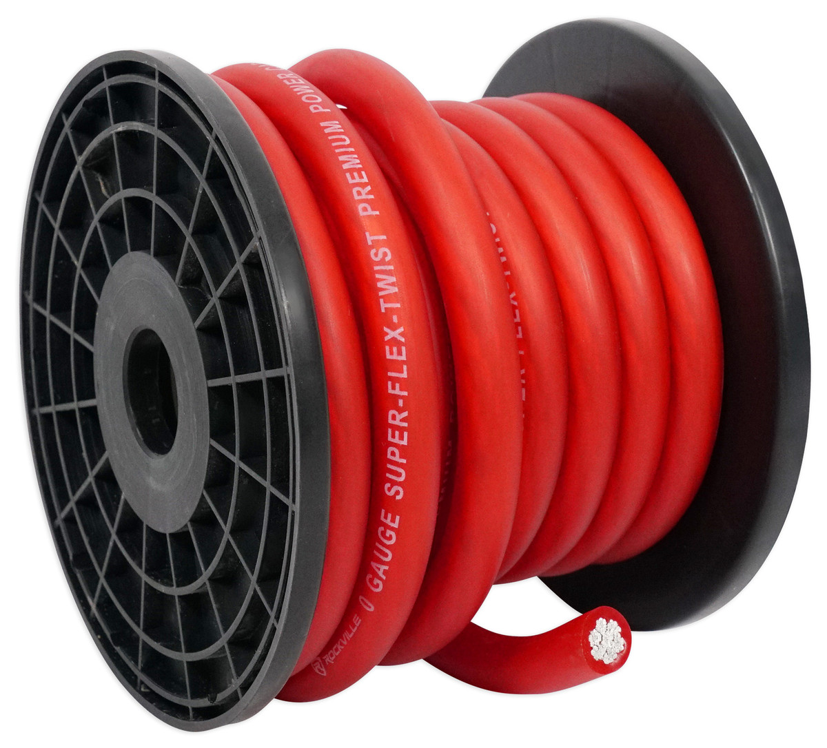 20 ft Retractable Grounding Wire Reel, Red, Cable Coated: No