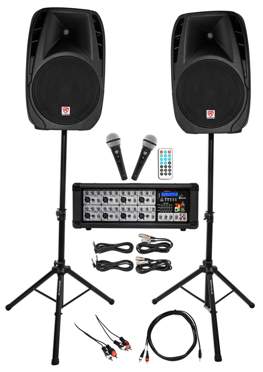 Rockville 15 Portable  Karaoke Machine/System w/ 2 Mics