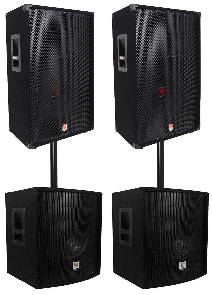 (2) Rockville RSG15 15” 3000w Passive DJ/Pro Audio PA Speaker