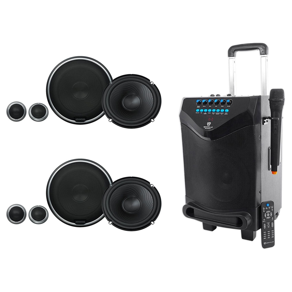 2) Pairs Kenwood KFC-P710PS 560 Watt Component Speakers+