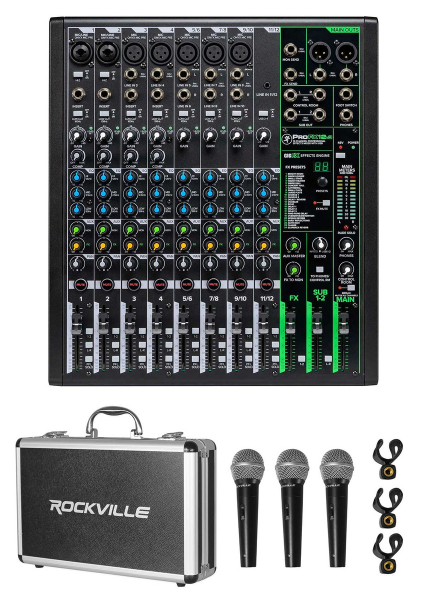 Mackie ProFX12v3 12-Channel Professional Effects Mixer w/USB+(3