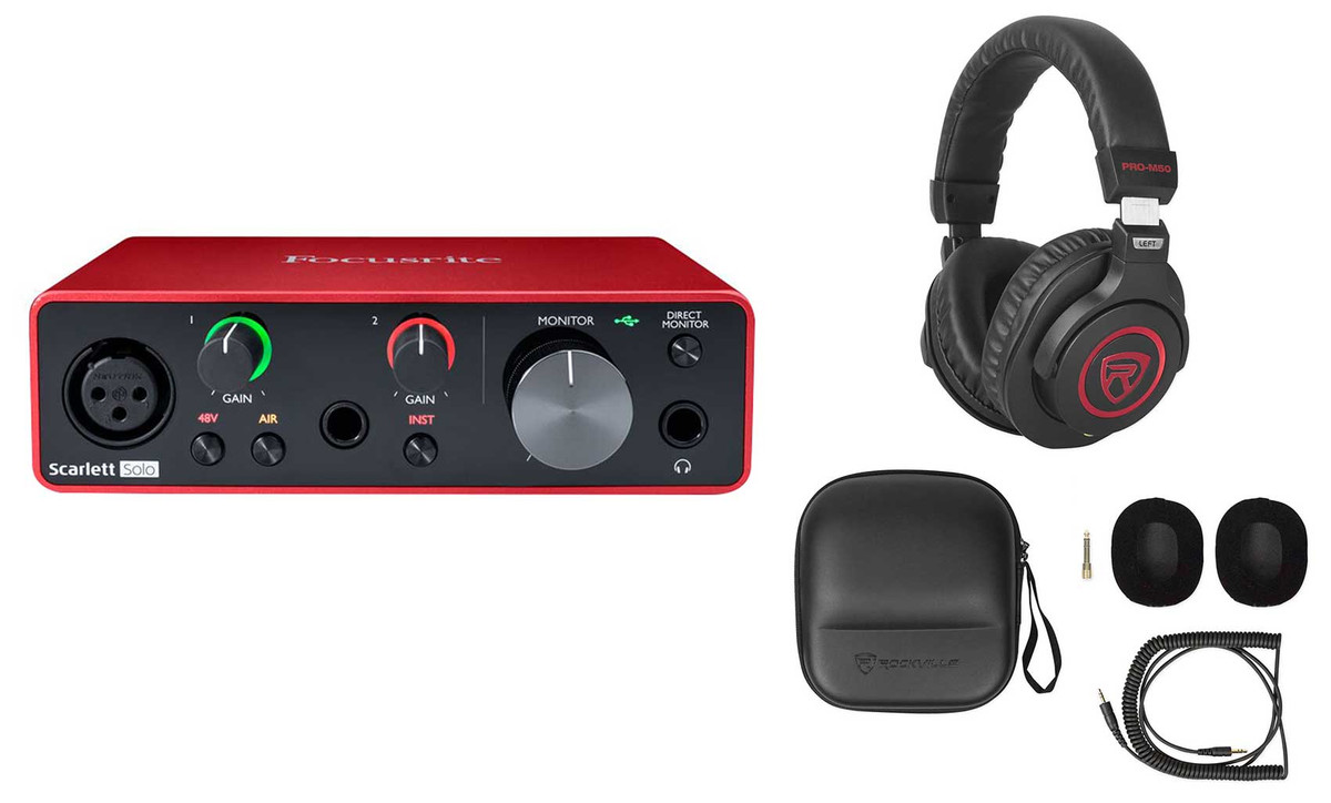 Focusrite SCARLETT SOLO 3rd Gen 192kHz USB Audio Interface and PRO