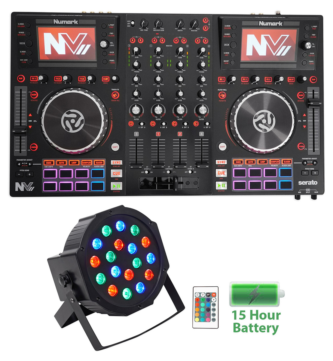 Numark NVII Intelligent Serato DJ Controller 4-Channel, USB+