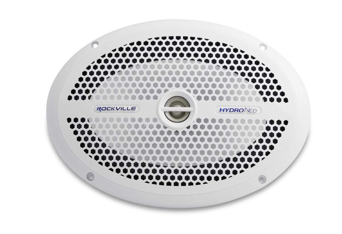 Pairs Rockville RMS69W White 6x9 800 Watt Marine Boat Speakers