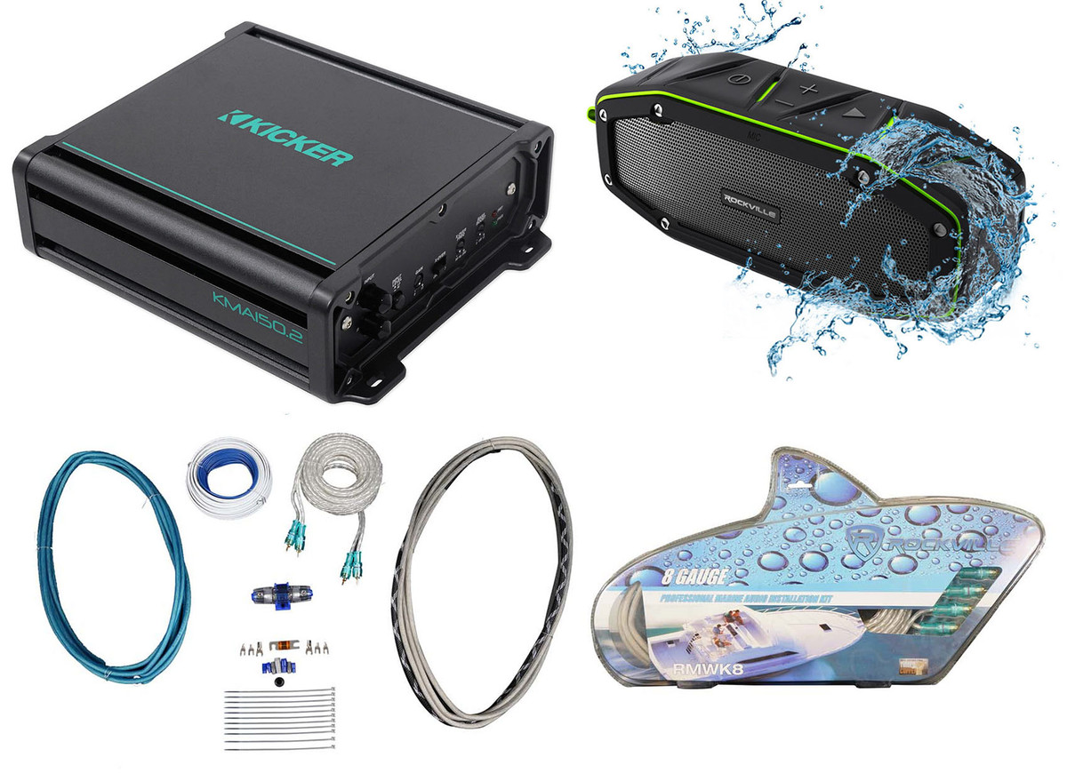kicker portable weatherproof bluetooth speaker
