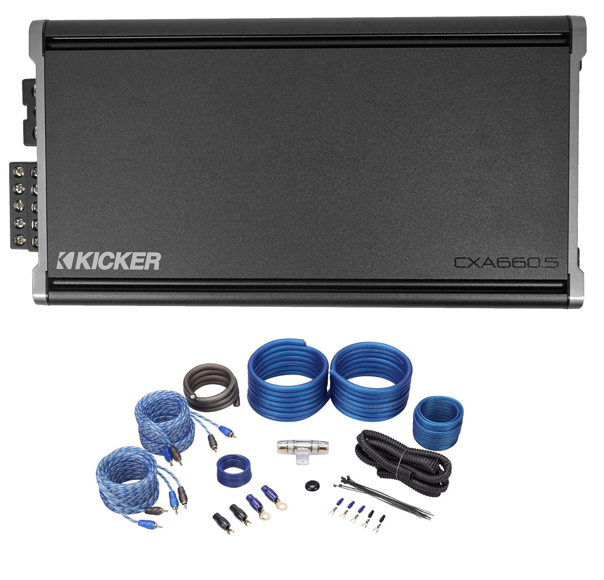 Kicker 46CXA6605T 5 Channel Car Amplifier and 46CXARCT Dash-Mount