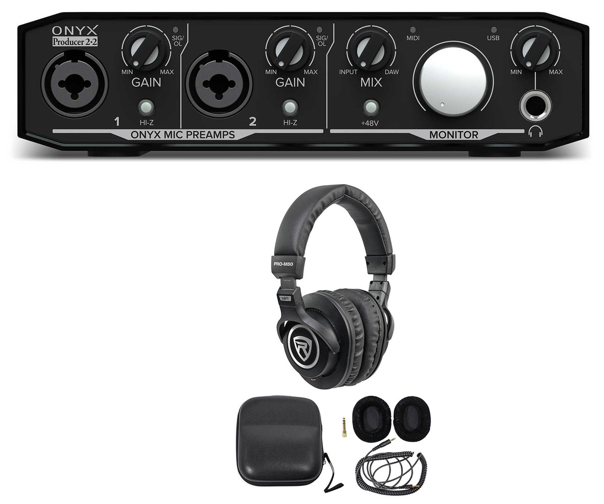 Mackie Onyx Producer 2.2 2x2 USB MIDI Recording Studio