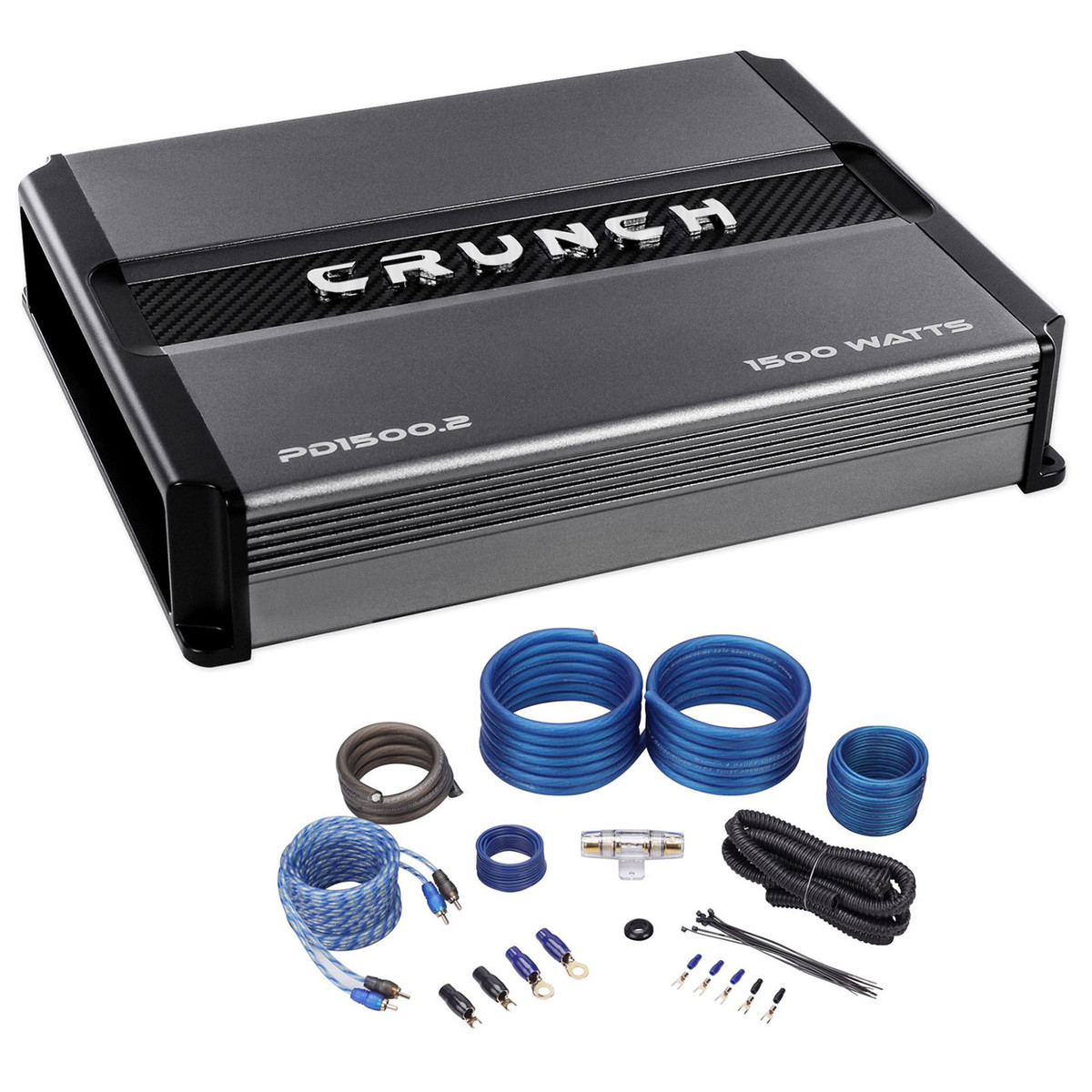 Crunch PD1500.2 1500w 2-Channel Pro Power Car Stereo Amplifier Class AB+Amp  Kit 84.95