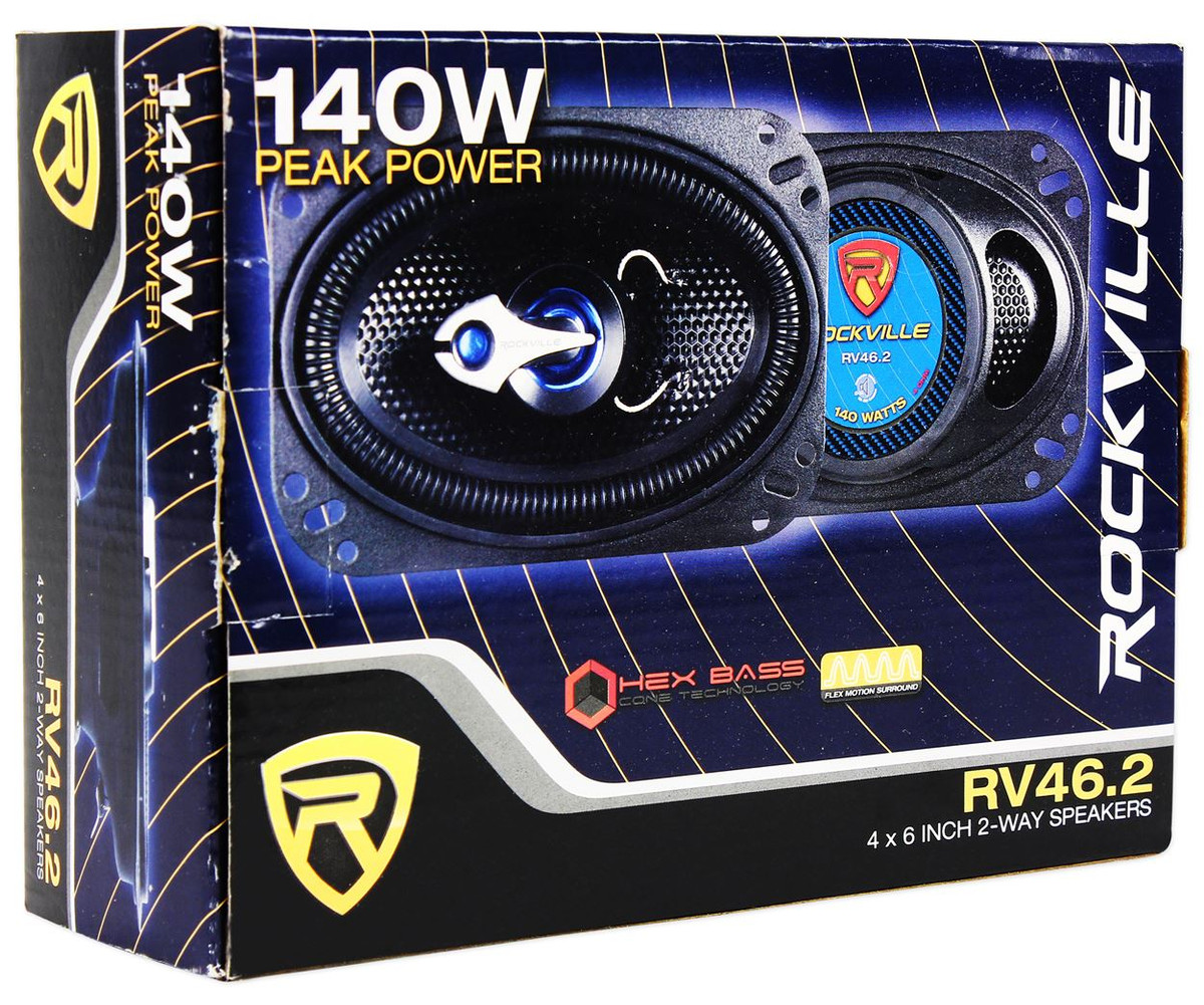 Jeep Wrangler 9706 TJ Front Speakers+Rollbar/Soundbar Speakers+Install Hardware Rockville Audio