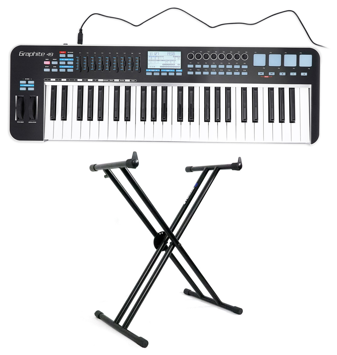 Samson Graphite 49 Key USB MIDI DJ Keyboard Controller w/ Fader