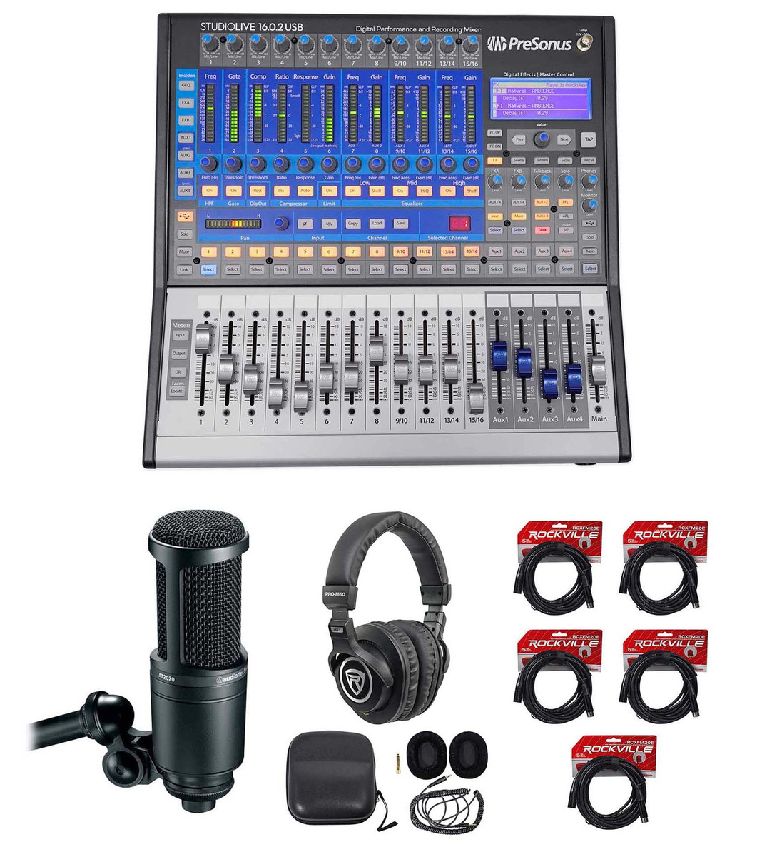 PRESONUS Studiolive SL-1602 USB 16.0.2 Mixer+Audio Technica Mic+