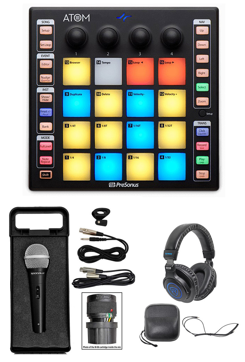 PRESONUS ATOM 16 Pad USB MIDI RGB DJ Controller+Software+