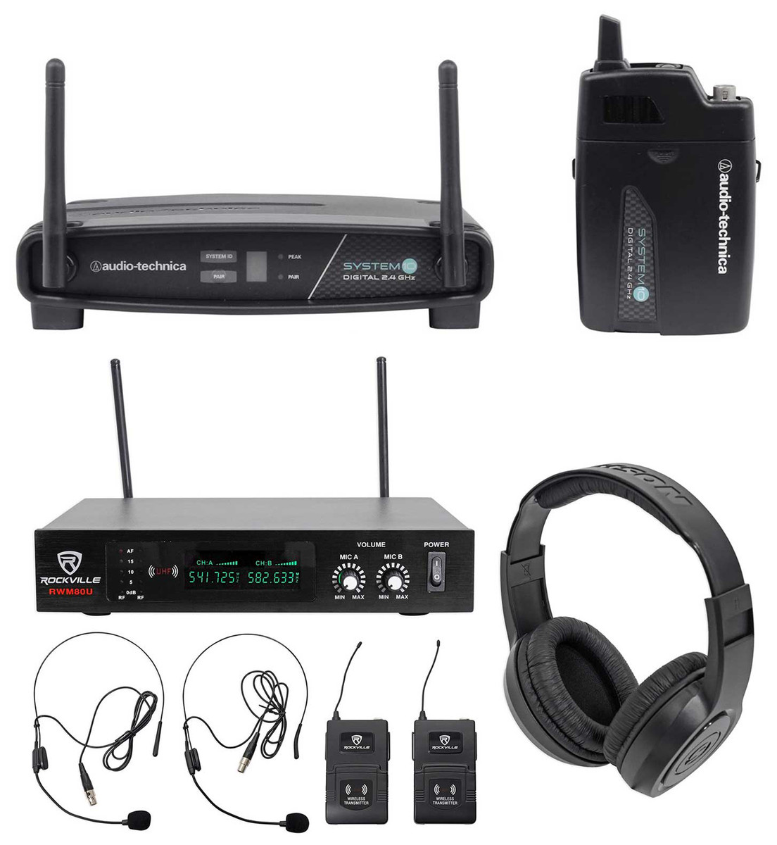 ヘッドホン ATW-1101 Amazon.com: Audio-Technica ATW-1101/H Wireless Headworn