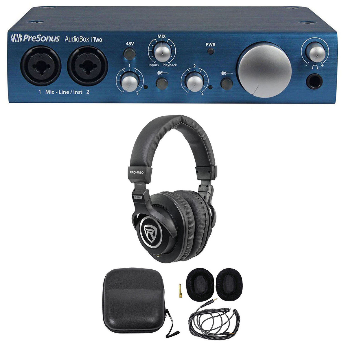 Presonus Audiobox iTwo 2X2 USB iPad/PC/Mac Recording System  Interface+Headphones