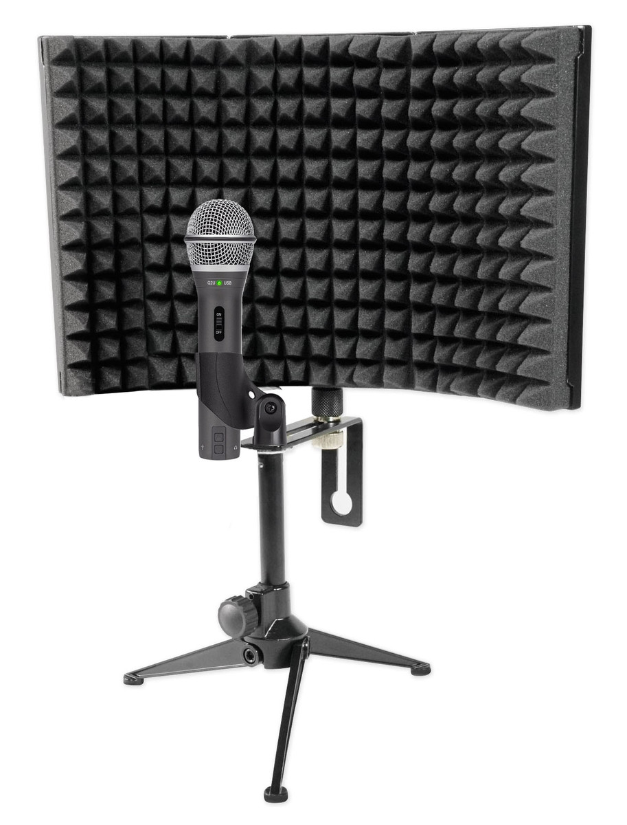 SAMSON Q2U USB+XLR Recording Podcast Dynamic Microphone+Cable+Clip+Vocal  Shield - Rockville Audio