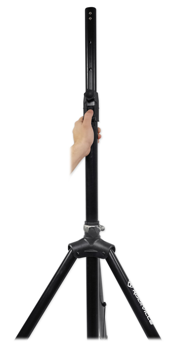 2 Rockville DJ PA Tripod Speaker Stands Hydraulic Air Powered Auto Lift