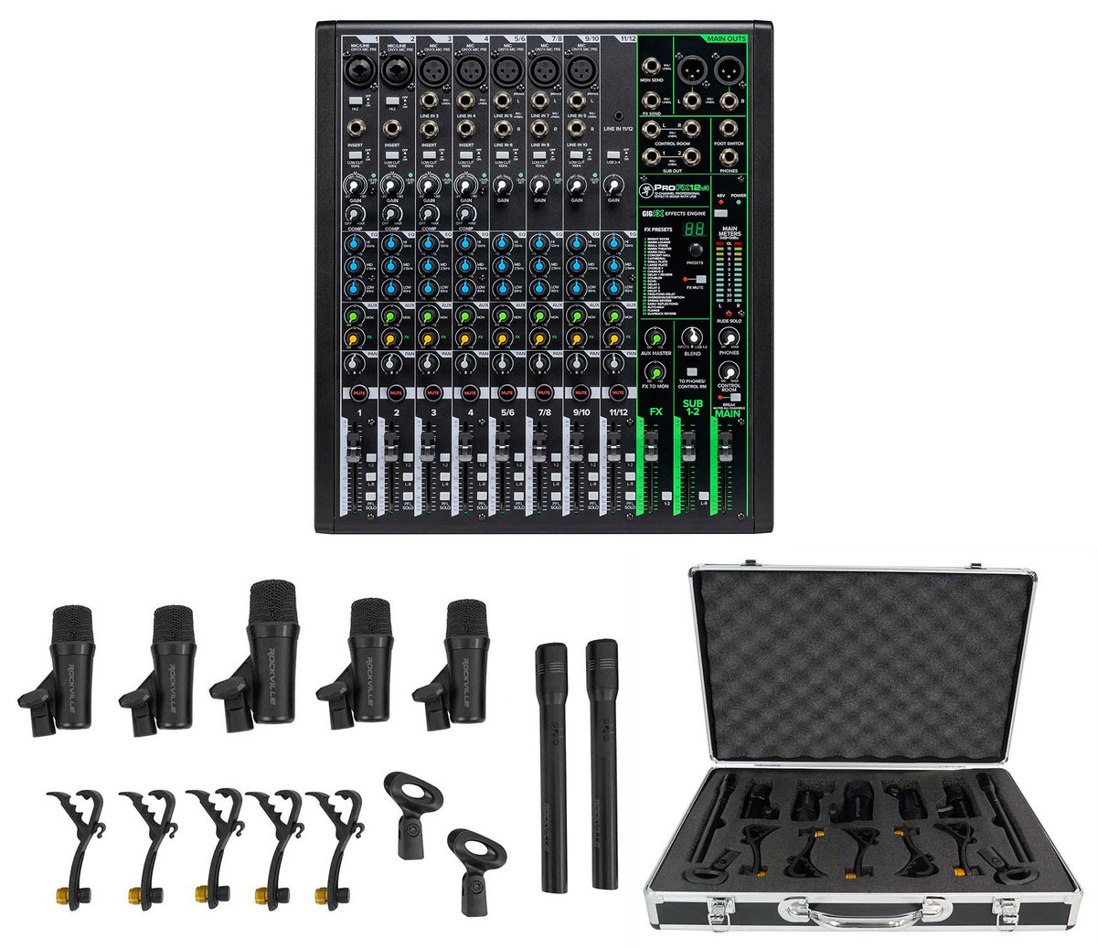 マイク Amazon.com: Mackie ProFX12v3+ 12-Channel Mixer with Effects