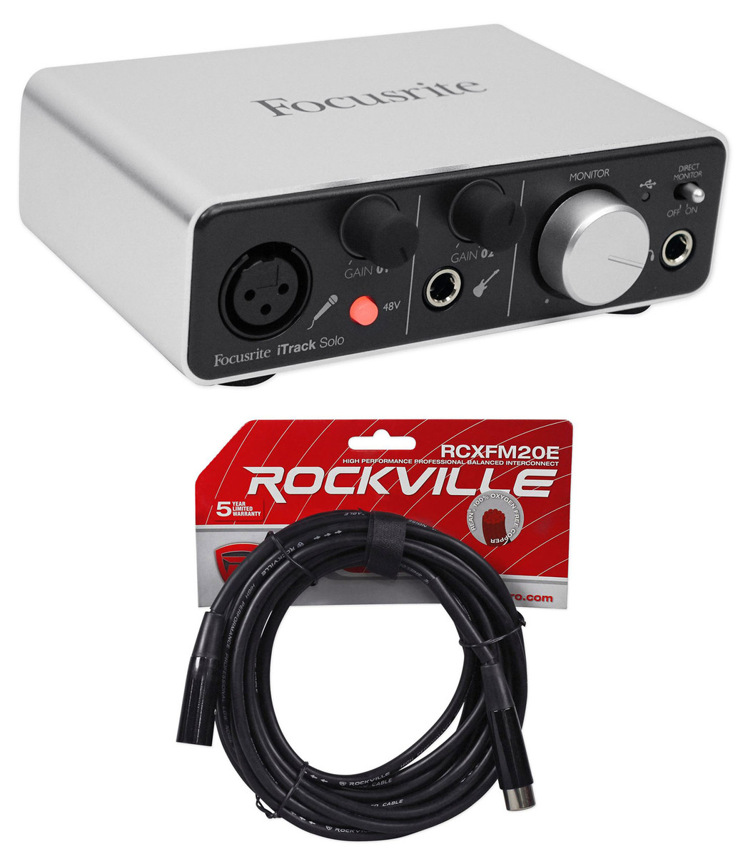 Focusrite ITRACK SOLO LIGHTNING USB Audio Recording Interface For