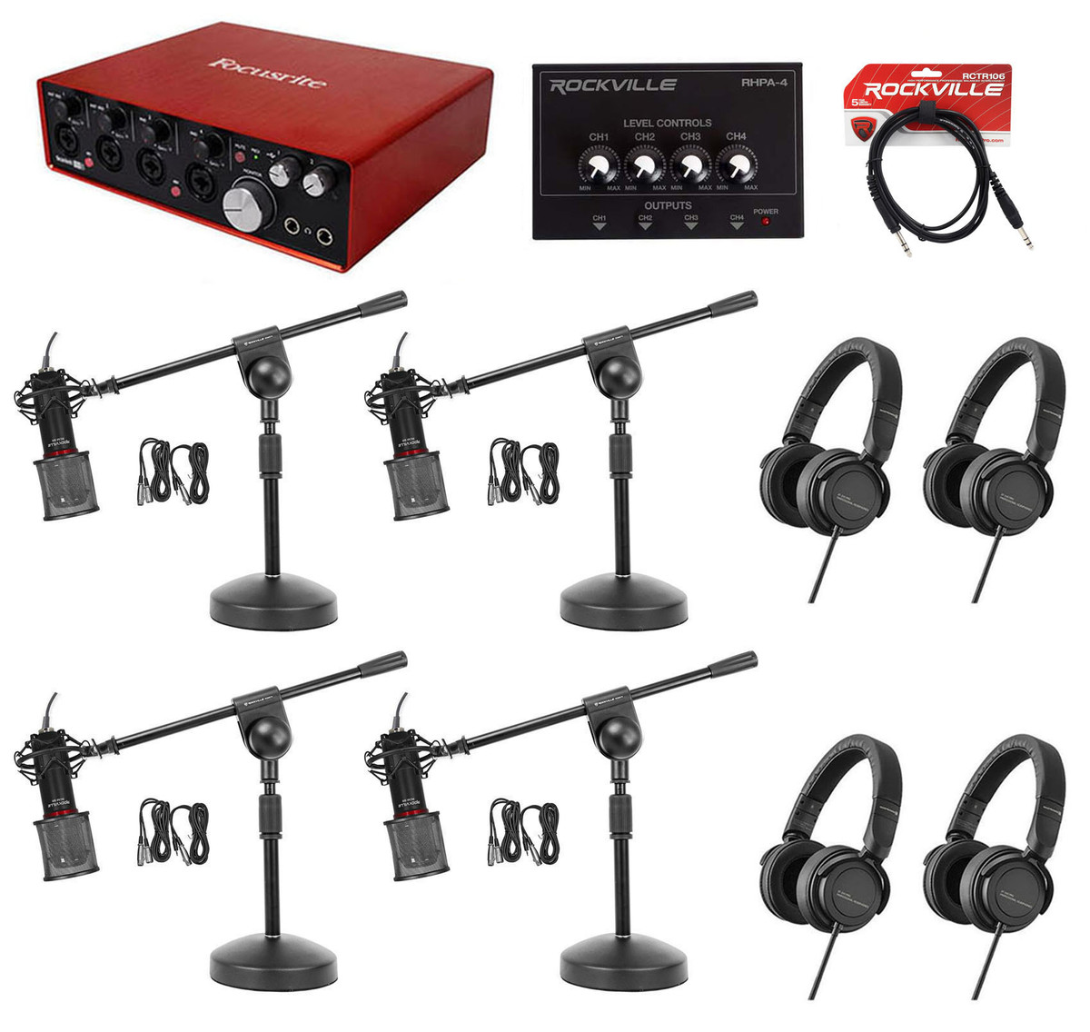 Vibe Podcast Bundle Microphone usb Power studio