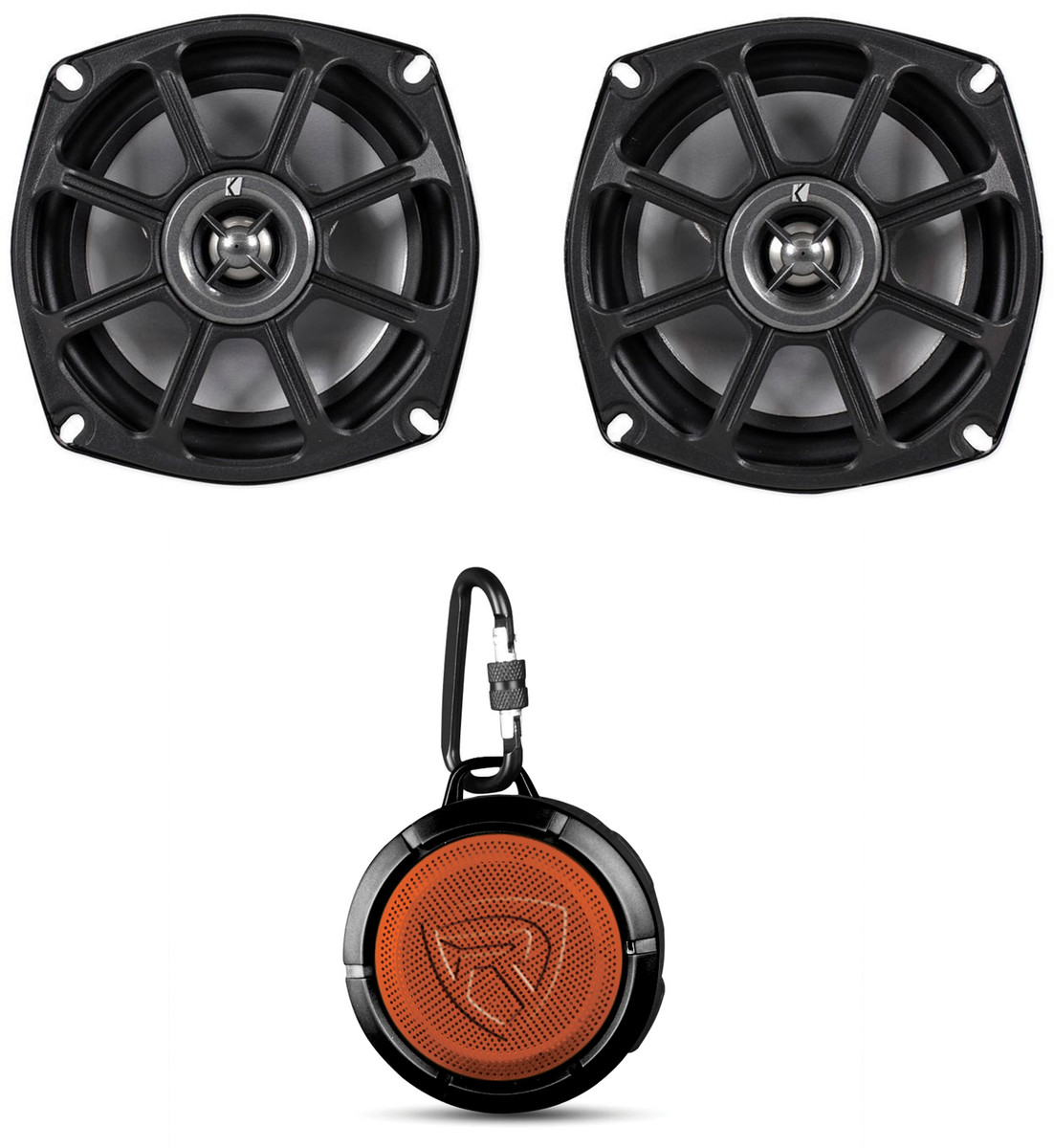 Kicker 10PS5250 5.25” Harley Davidson Motorcycle Speakers+Free