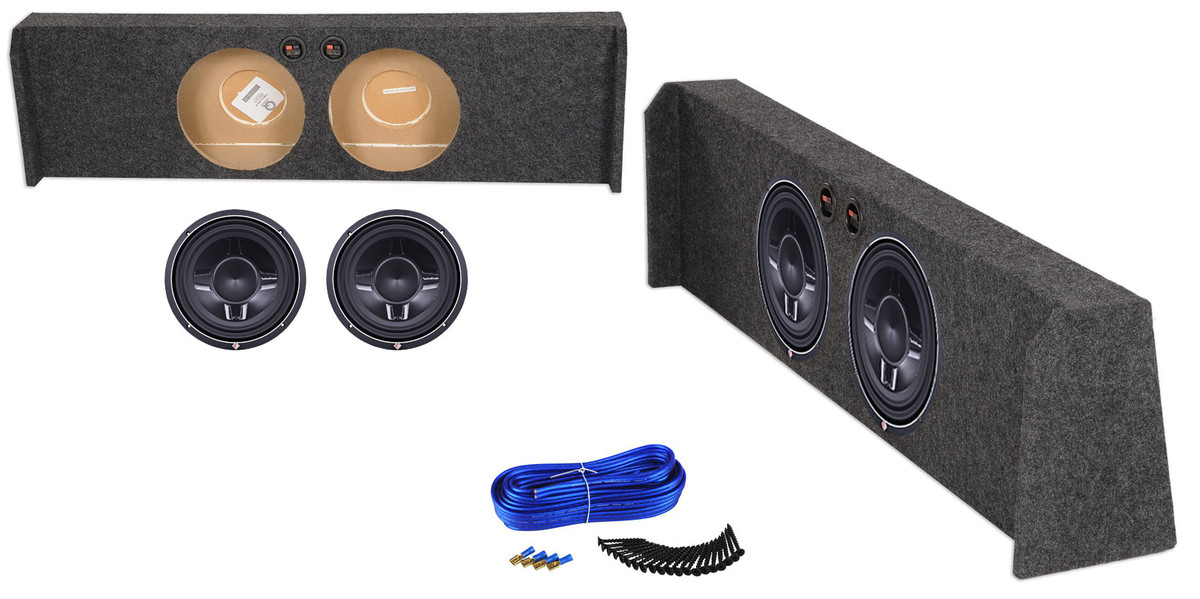 Sub Box+ Rockford Fosgate 12" Slim Subwoofers For 09-Up Ford 1
