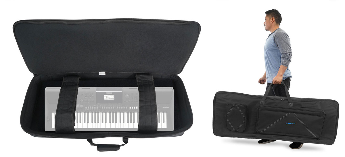 Rockville 61 Key Padded Rigid Durable Keyboard Gig Bag Case For YAMAHA  PSR-F51 - Walmart.com