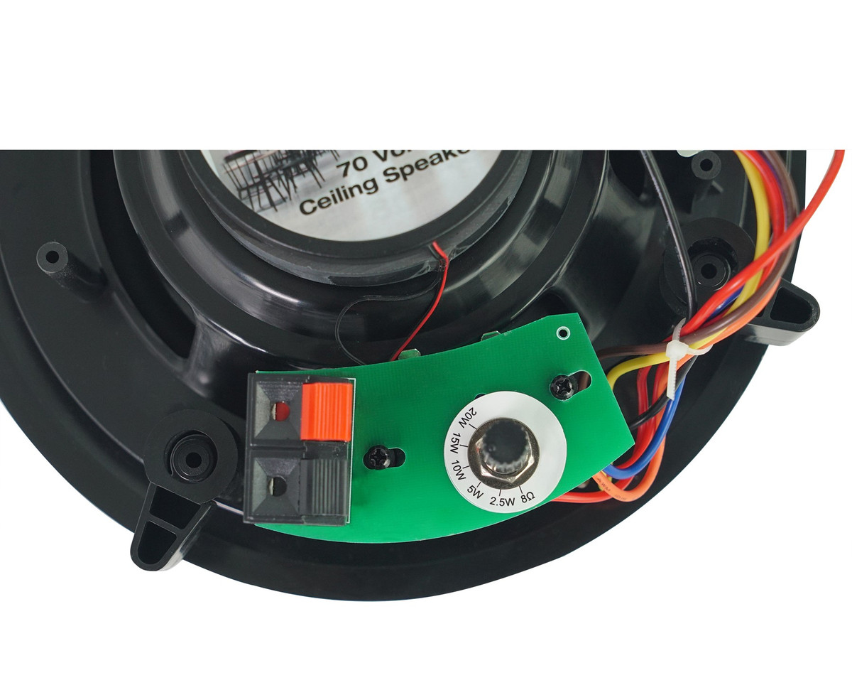 Restaurant Sound System Crown 70v Amplifier+4 White Commercial