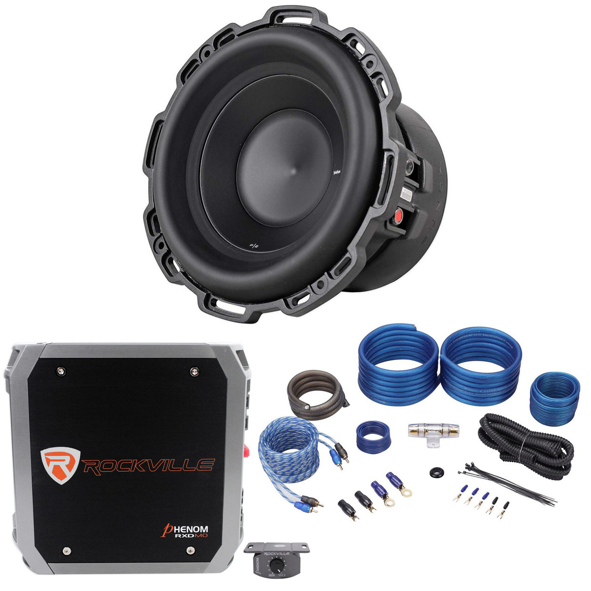 4) ROCKFORD FOSGATE P2D2-8 8インチ パンチ 2000W 2オーム DVC カー