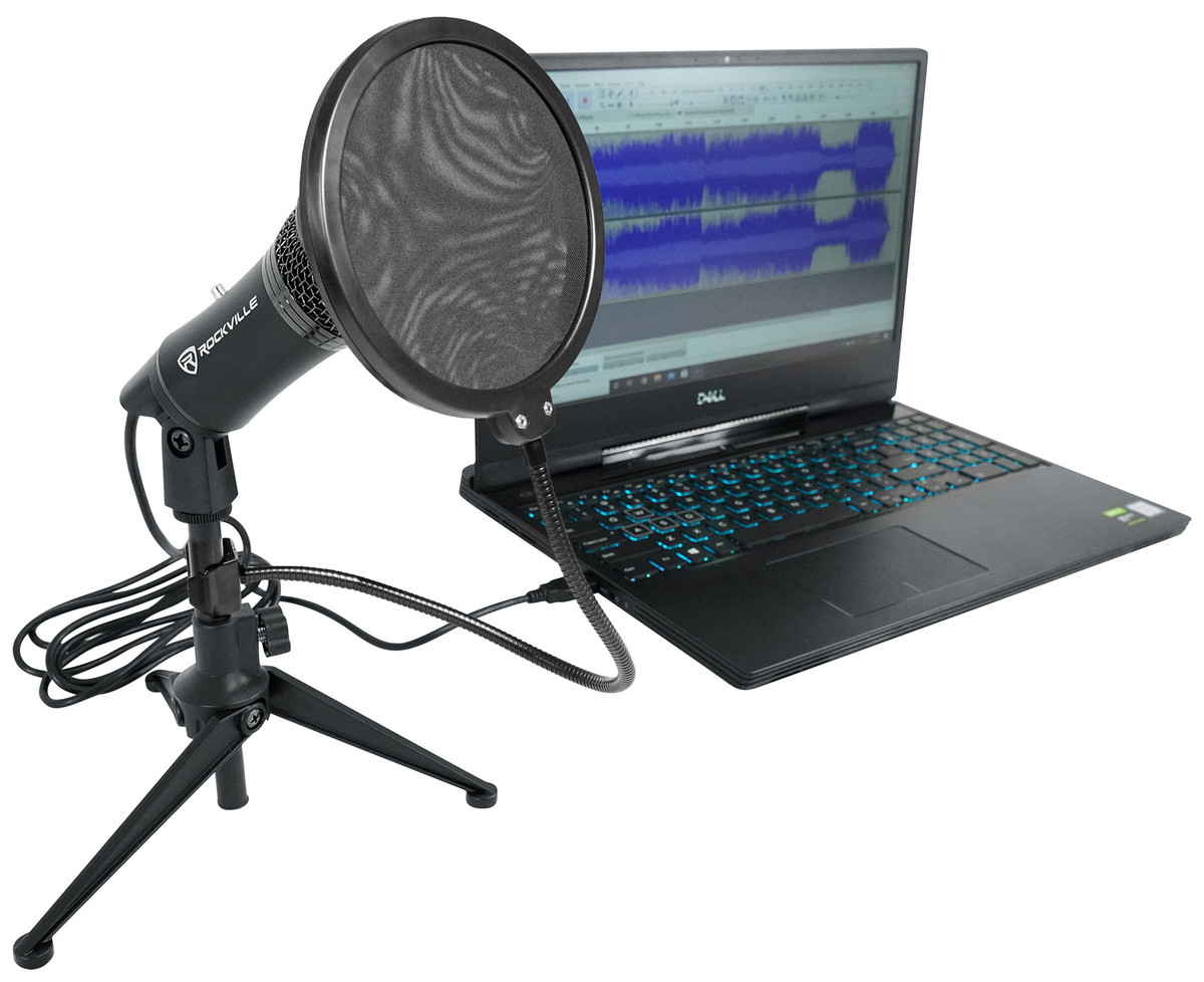 Rockville Z-STREAM USB Condenser Computer Microphone Youtube Zoom  Podcasting Mic