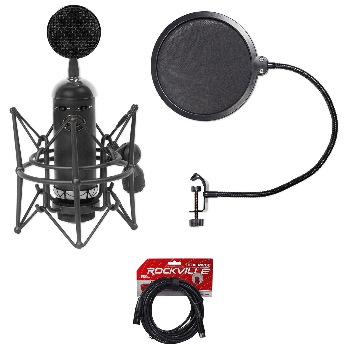 Blue Blackout Spark SL Condenser Recording Microphone+Pop Filter+