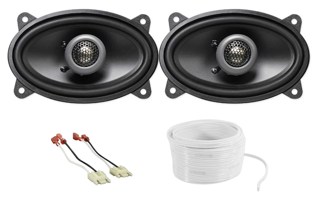 MB Quart Front Speaker Replacement+Waterproof Wire for 87-95 Jeep Wrangler  Yj - Rockville Audio