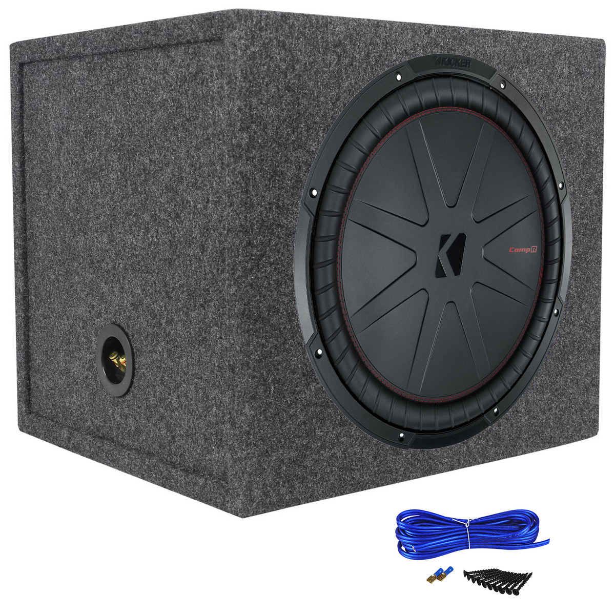 Hvis rytme Databasen Kicker 48CWR152 COMPR15 15" 1600 Watt Car Subwoofer+Sealed Sub Box  Enclosure - Rockville Audio