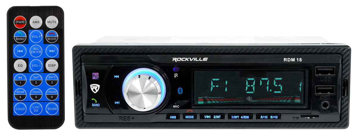 Rockville RDM18 V2 In-Dash Car Digital Media Bluetooth AM/FM