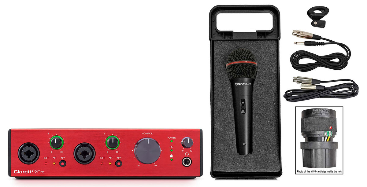 Focusrite Clarett+ 2Pre USB-C Audio Recording Interface JFET/ADAT+