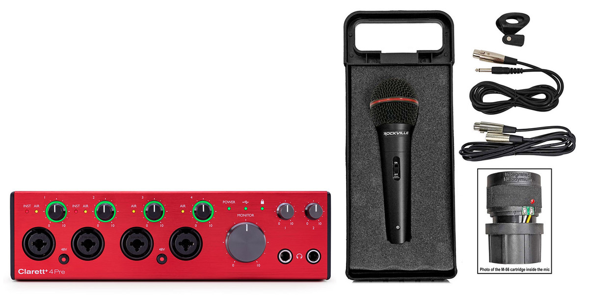 Focusrite Clarett+ 4Pre USB-C Audio Recording Interface JFET/ADAT+