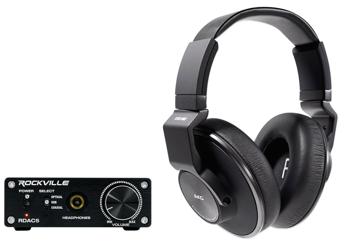 AKG K553 MK2 MKII Studio Monitoring Headphones+DAC Headphone Amplifier