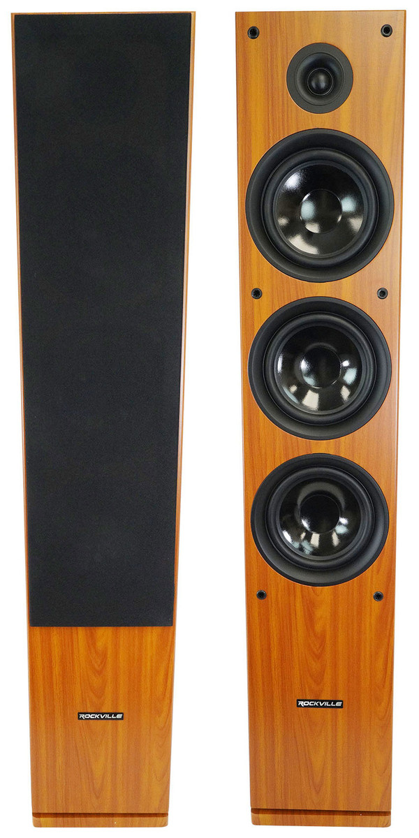 (2) Rockville RockTower 68C Classic Home Audio Tower Speakers