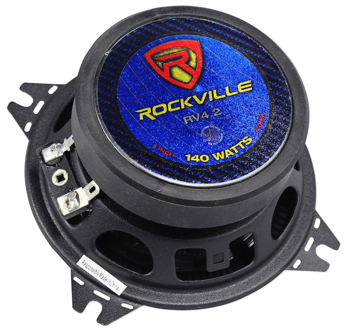 Pair Rockville RV4.2 4" 2Way Car Speakers 280 Watts and 70w RMS CEA