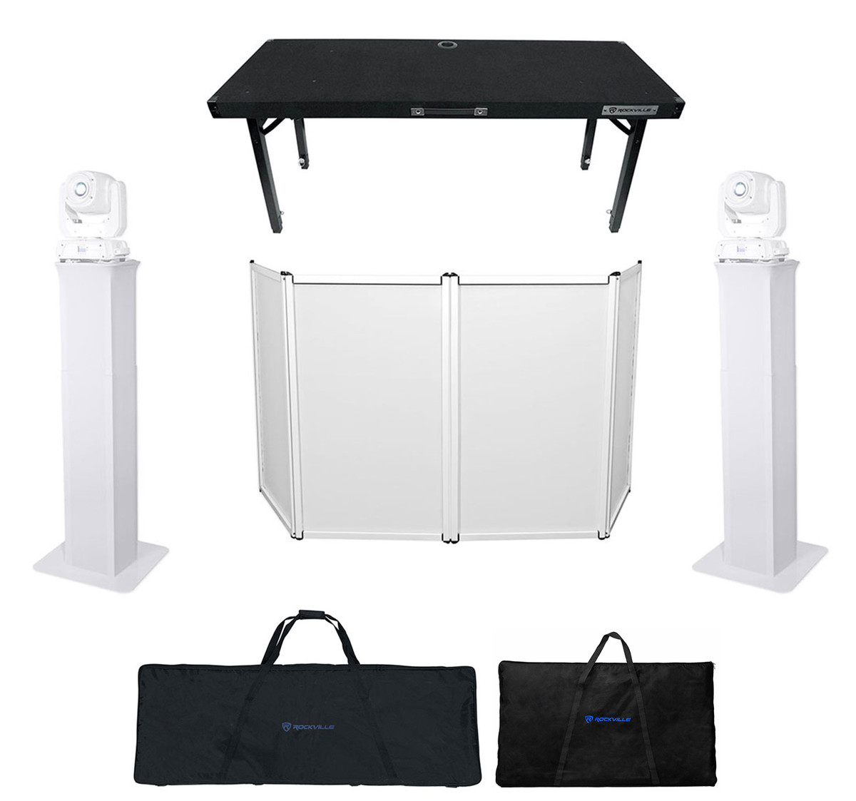5 Panel - White Frame DJ Facade W-SS Quick Release 180° Hinges – Pro Audio  and Lighting