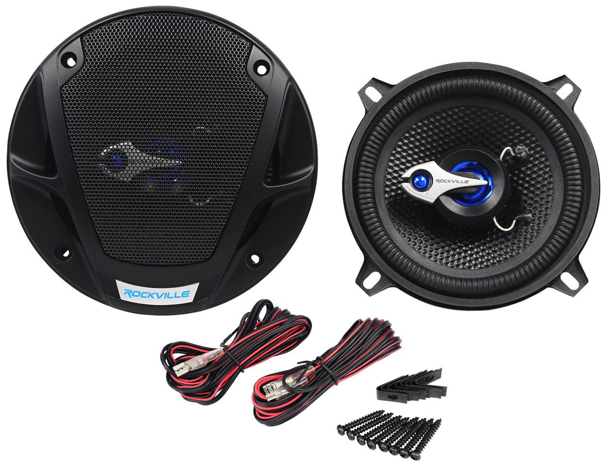 Pair Rockville RV5.3 5.25" 3Way Car Speakers 320 Watts/80 Watts RMS