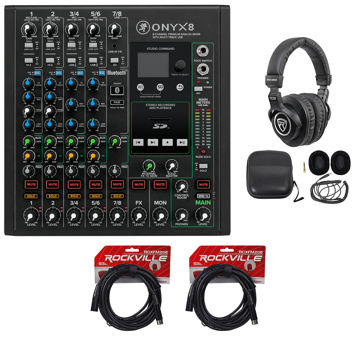 Rs Gtx8 Mesa Mixer Sonido Dj 8 Canales Bluetooth Usb Eq