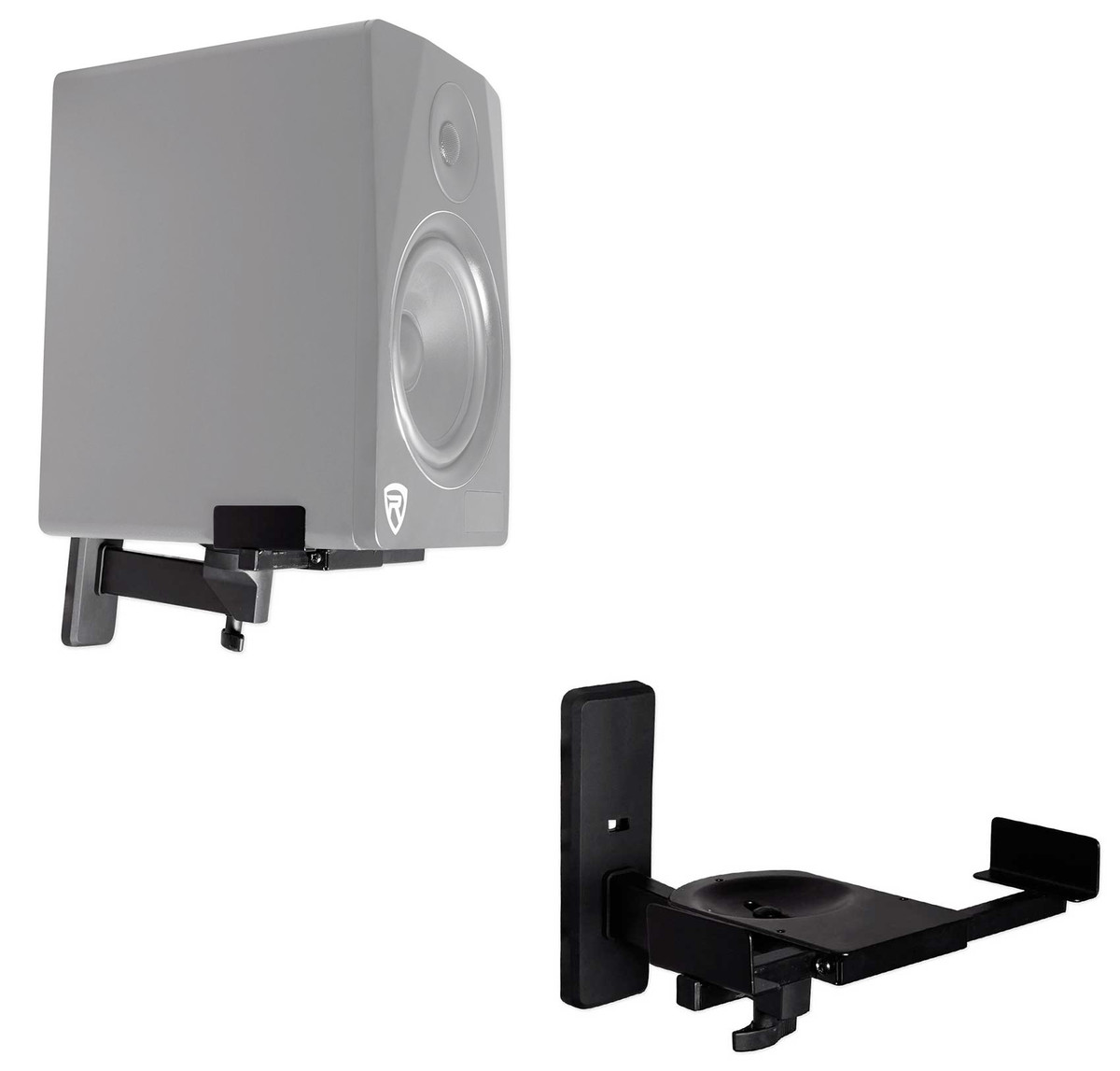 Pair Rockville RHSB8 Wall Mount Swivel Home Theater Bookshelf