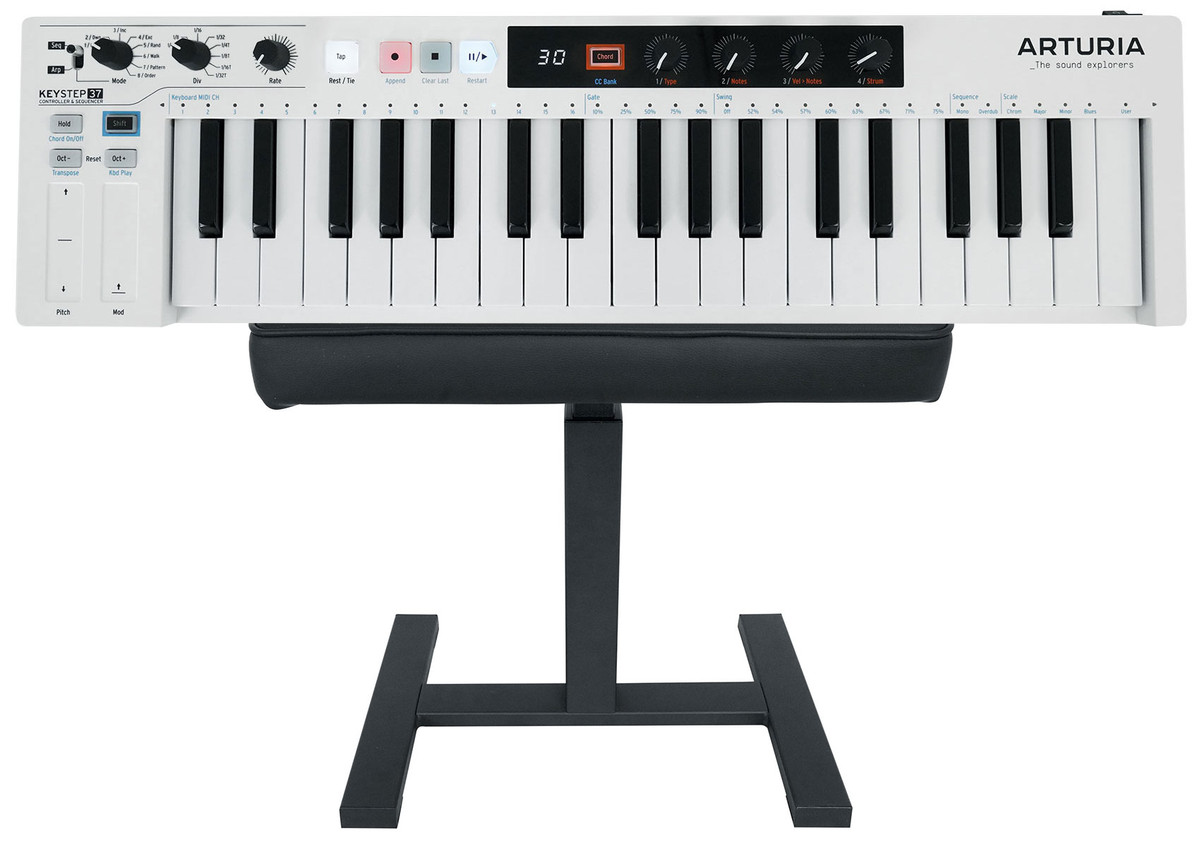 Arturia KeyStep 37-Key Sequencer USB MIDI Keyboard Controller+Air Lift Bench