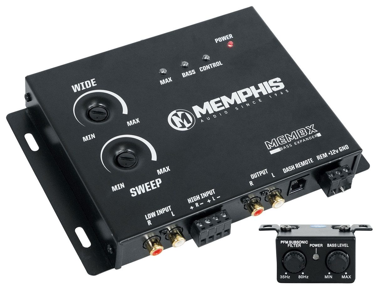 Memphis Audio MEMBX Digital Bass Expander Processor+(2) Sets RCA Cables